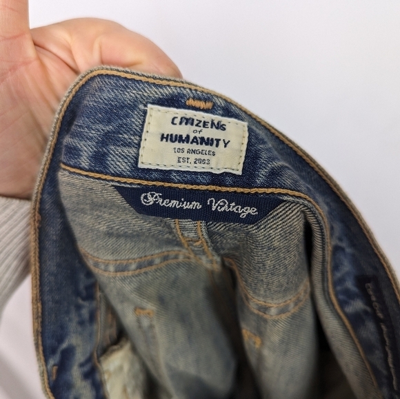 Citizens of Humanity 27 Cora Crop Wide Leg Relaxed Shadow Inseam Livingston Jean - Picture 13 of 16